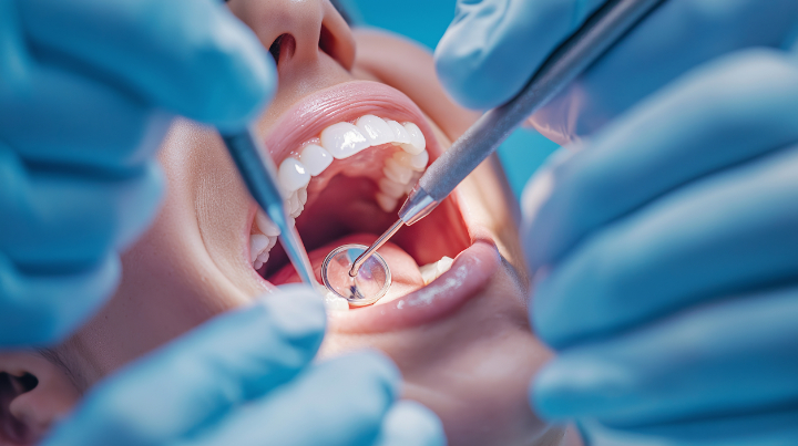 歯周外科治療の診察の様子