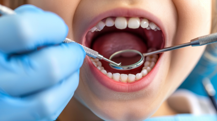 口呼吸を予防するため専門的な治療を受ける子ども