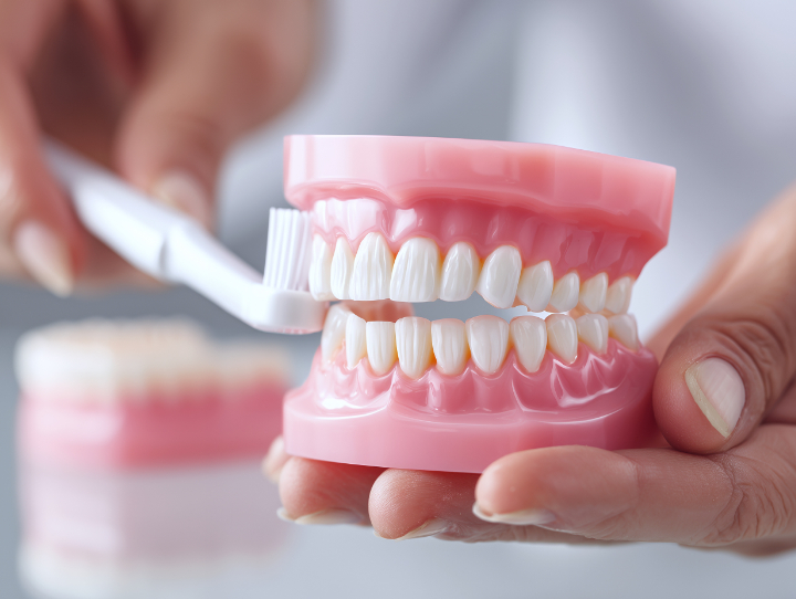 歯科医院のブラッシング指導の様子