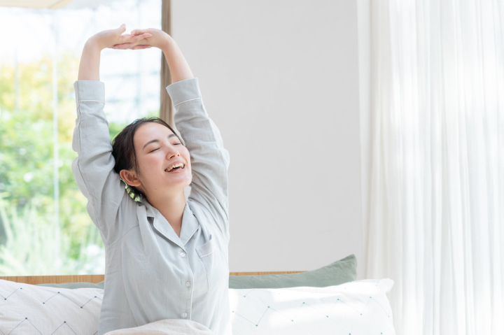 規則正しい生活をする女性