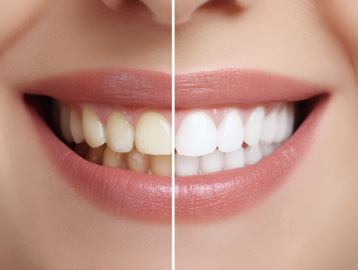ホワイトニング前後の比較