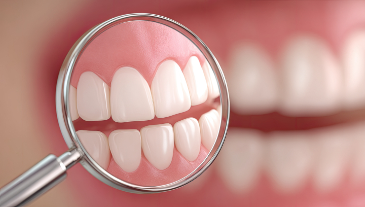 歯茎をチェックするイメージ